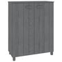 Voir la diapositive 2 : VIDAXL Armoire a chaussures HAMAR Gris fonce 85x40x108 cm Pin massif