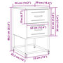 Voir la diapositive 6 : VIDAXL Tables de chevet 2 pcs noir 36x39x60,5 cm acier