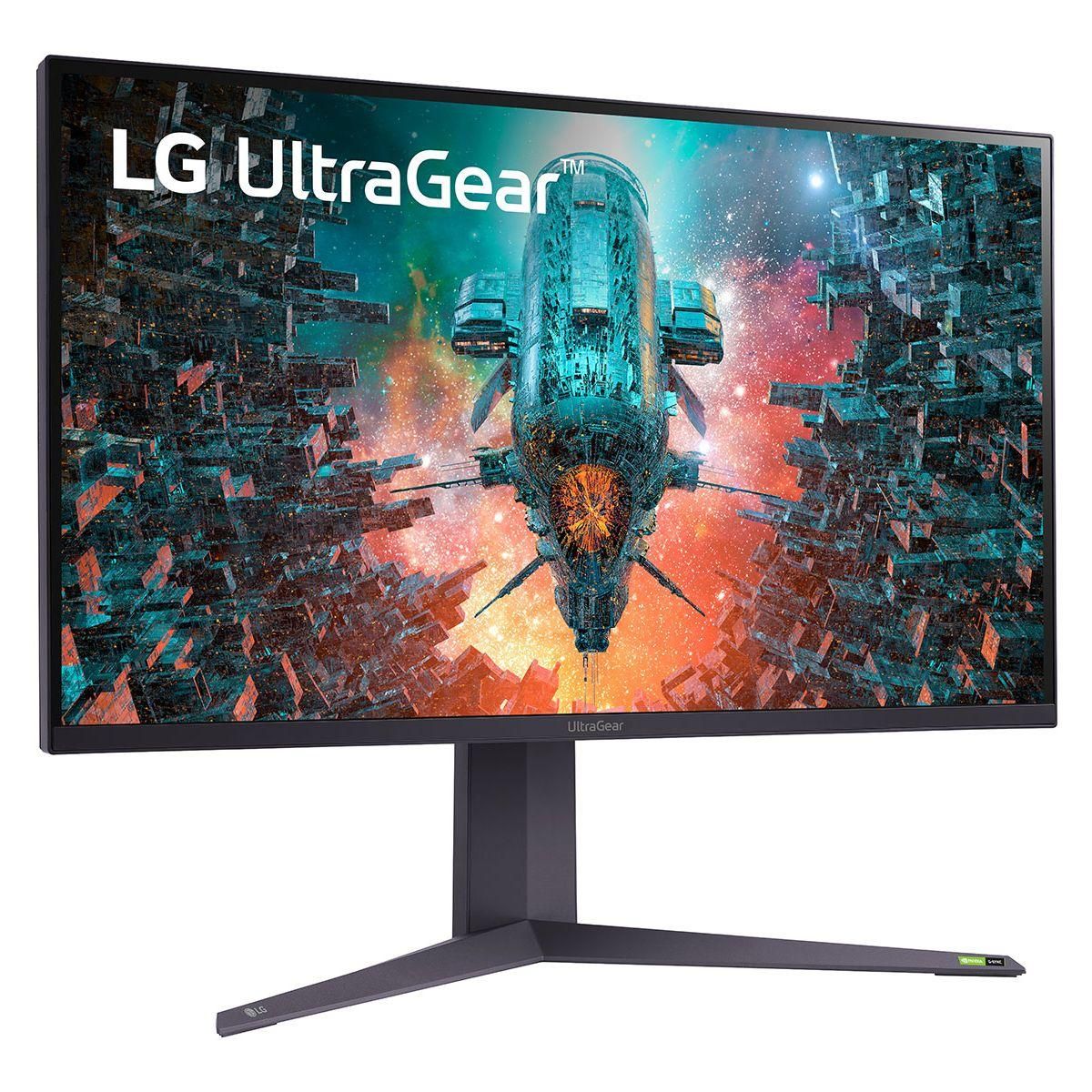 LG Ecran PC Gamer ULTRAGEAR 32GQ950P-B Plat 32'' Nano IPS