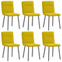 Voir la diapositive 2 : VIDAXL Chaises a manger lot de 6 jaune velours