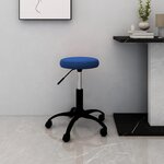 VIDAXL Chaise pivotante de bureau Bleu Velours