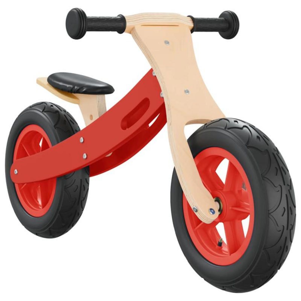 VIDAXL Vélo d équilibre pour enfants avec pneus pneumatiques rouge
