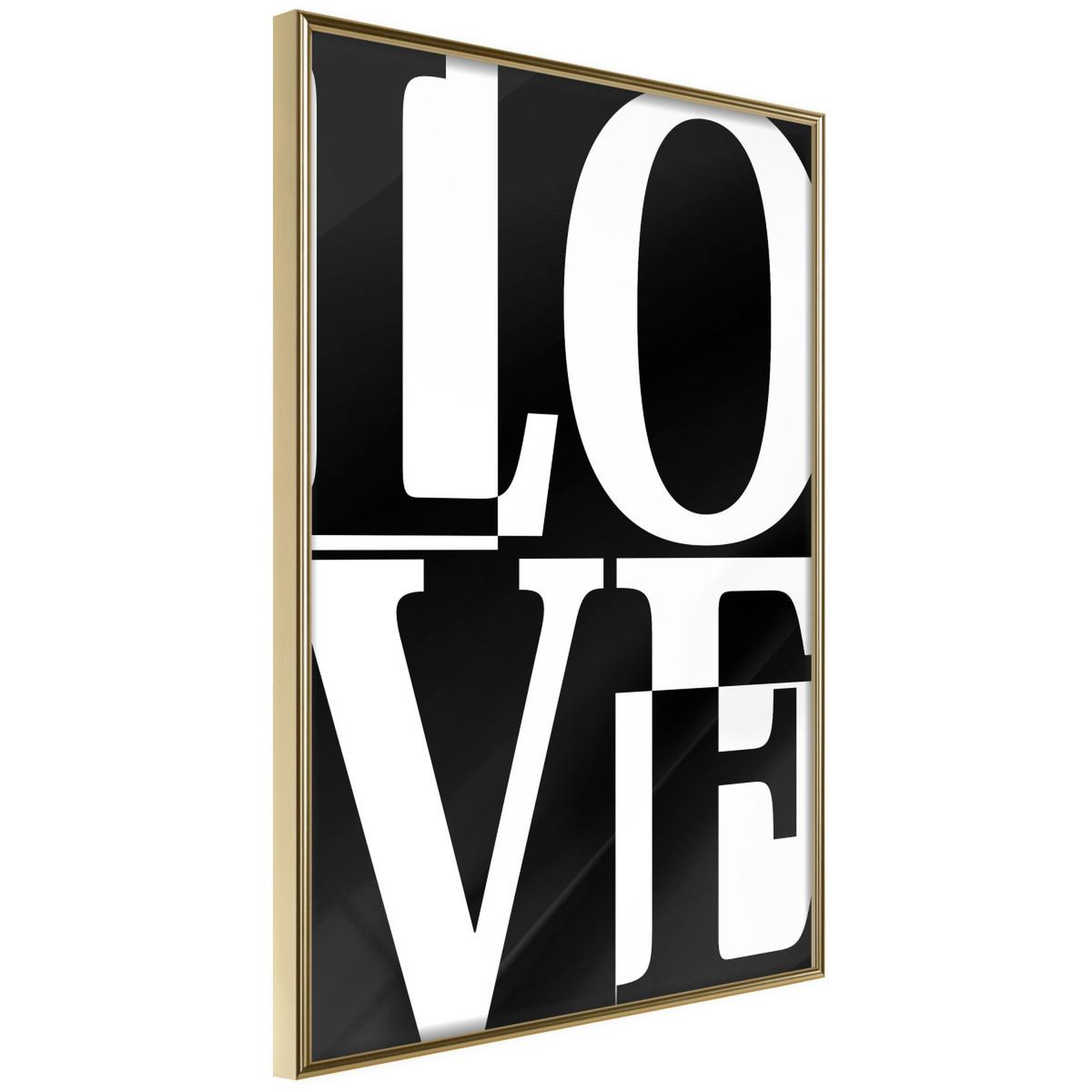 Paris Prix Affiche murale encadrée  love chessboard
