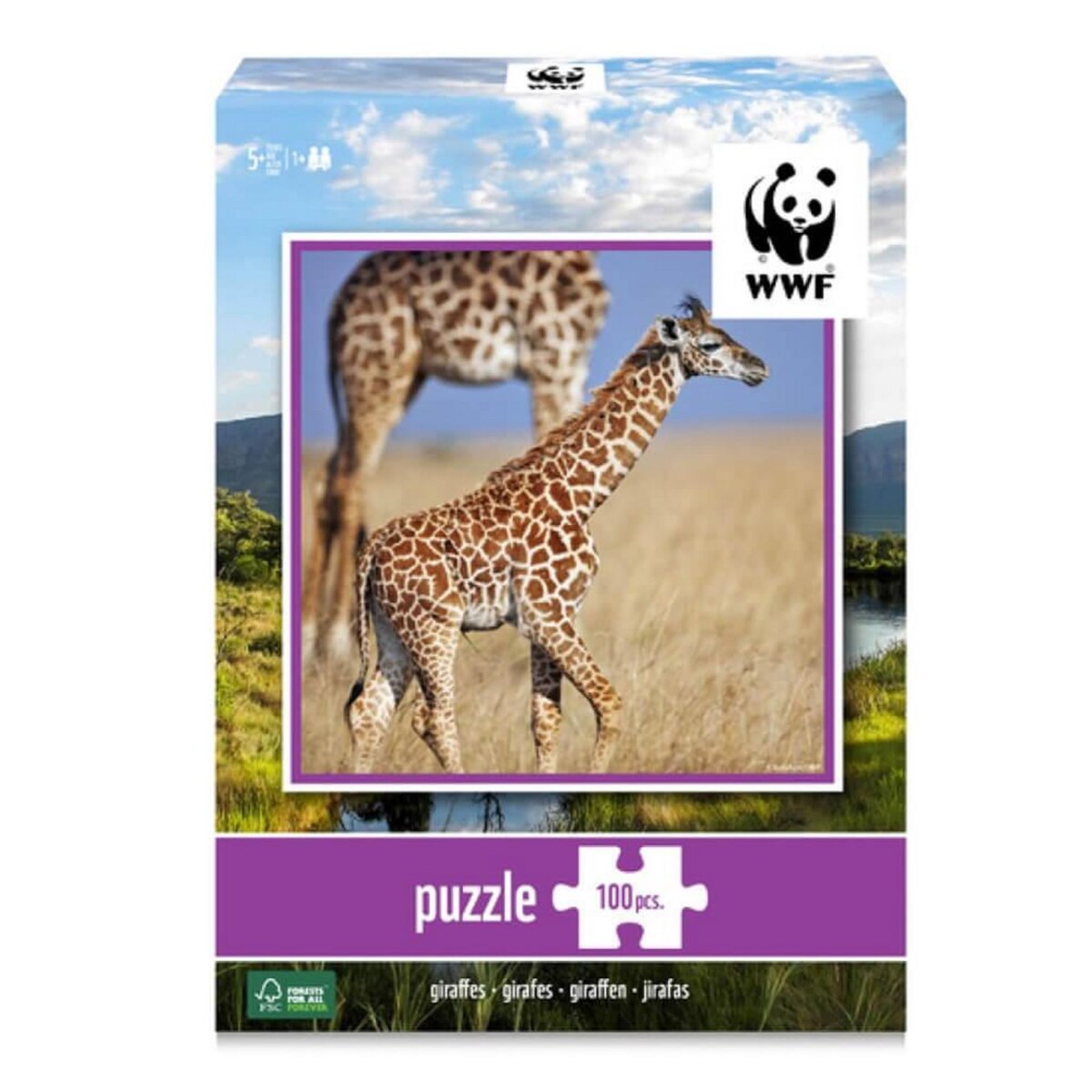 WWF Puzzle 100 pièces : Girafes