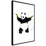 Paris Prix Affiche Murale Encadrée  Banksy Panda With Guns. Coloris disponibles : Jaune, Noir