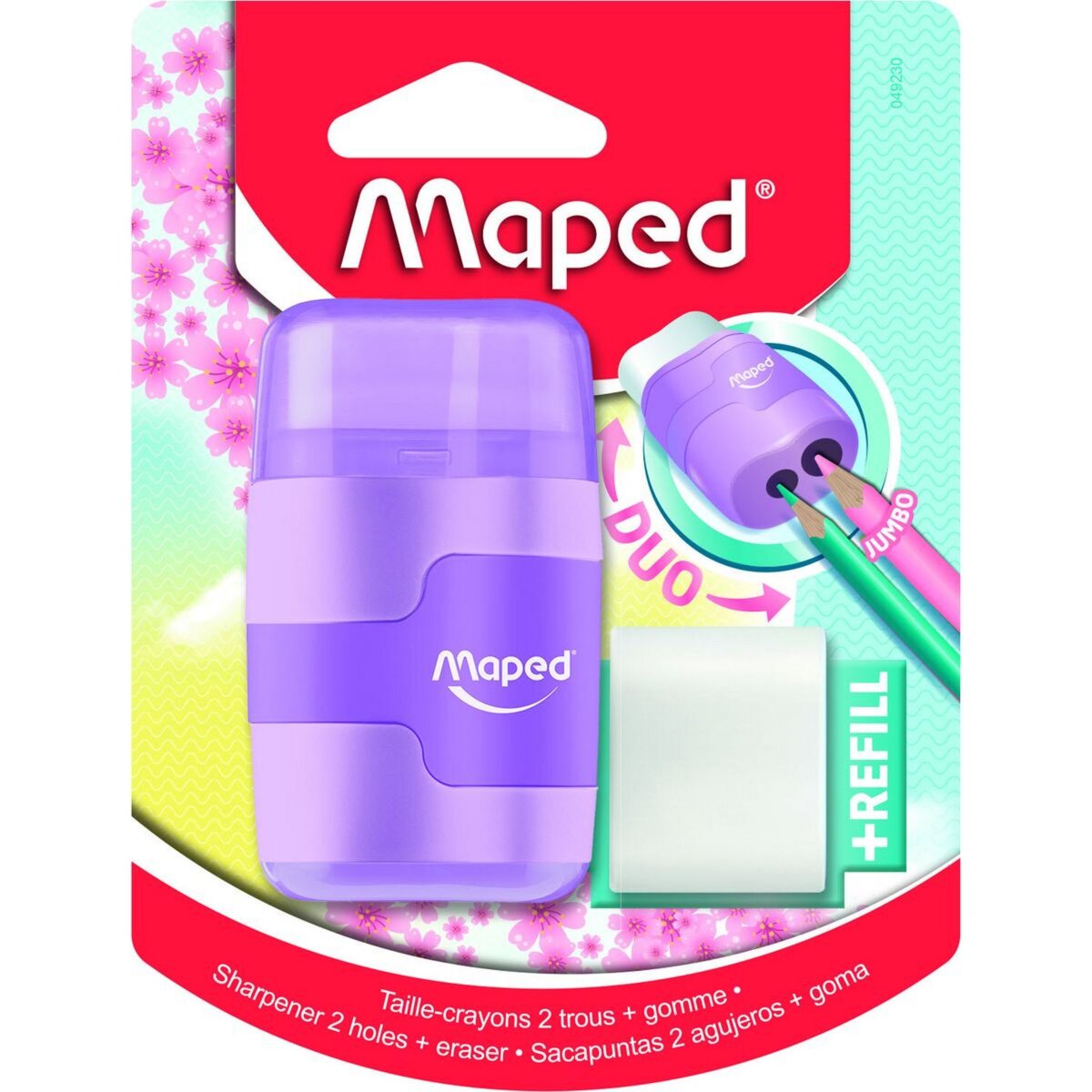 MAPED Taille crayon 2 usages gomme Connect pastel violet