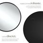 Voir la diapositive 3 : tectake Miroir mural rond Ø 70 cm noir