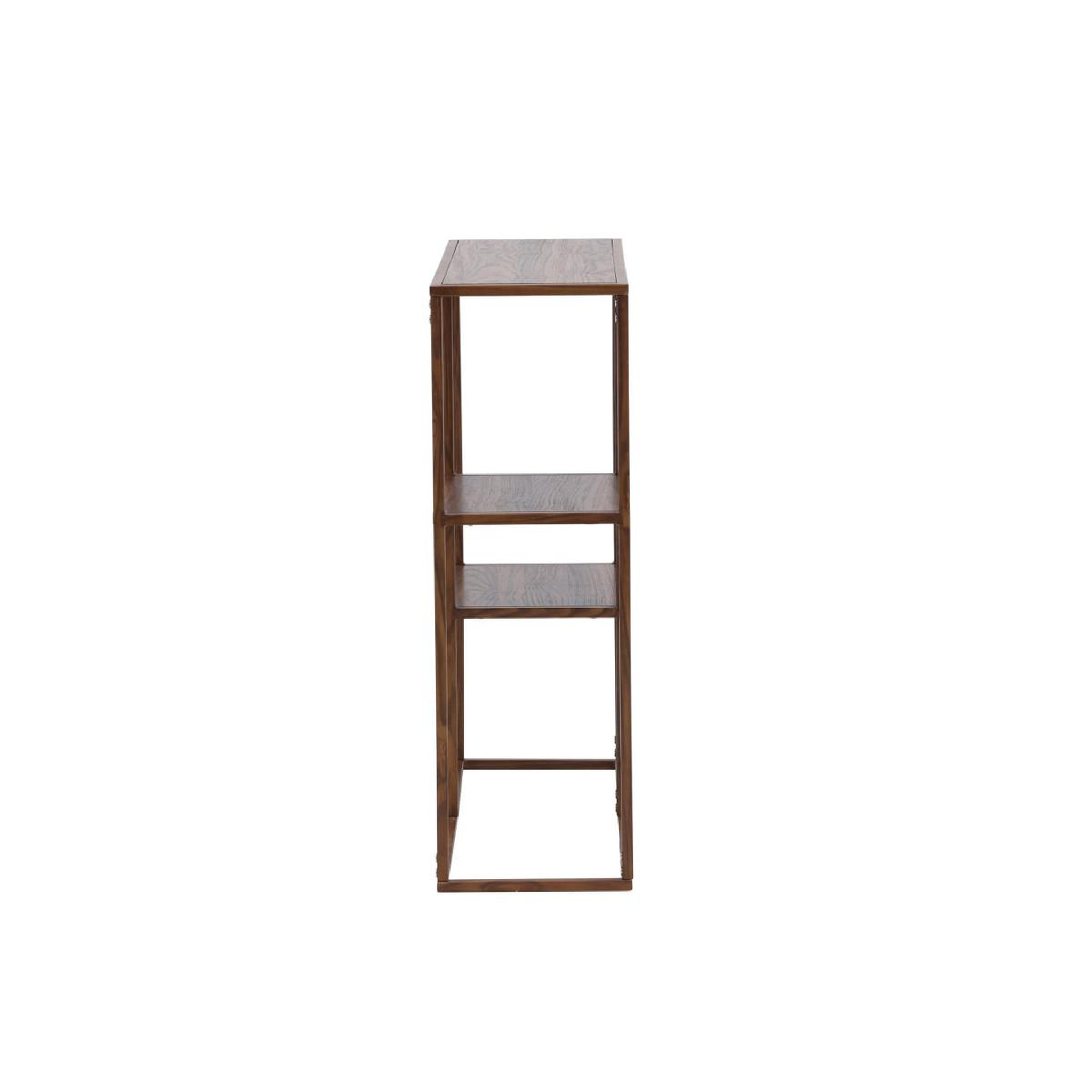 Voir la diapositive 4 : Paris Prix Étagère 3 niveaux en métal  staal  81cm noyer