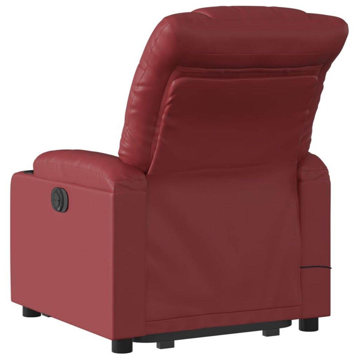VIDAXL Fauteuil inclinable de massage electrique rouge bordeaux