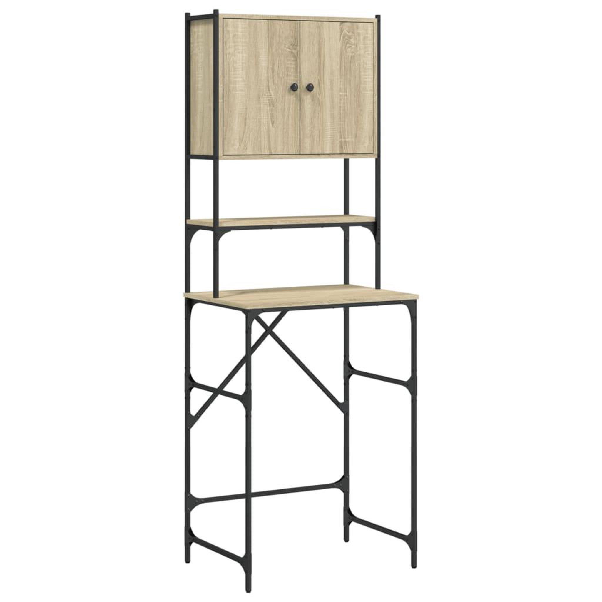 Voir la diapositive 2 : VIDAXL Armoire de machine a laver chene sonoma 68x48,5x194 cm