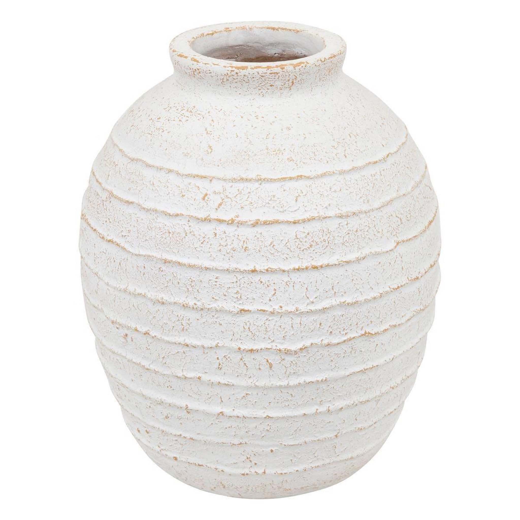 ATMOSPHERA Vase jarre déco  romia  38cm blanc