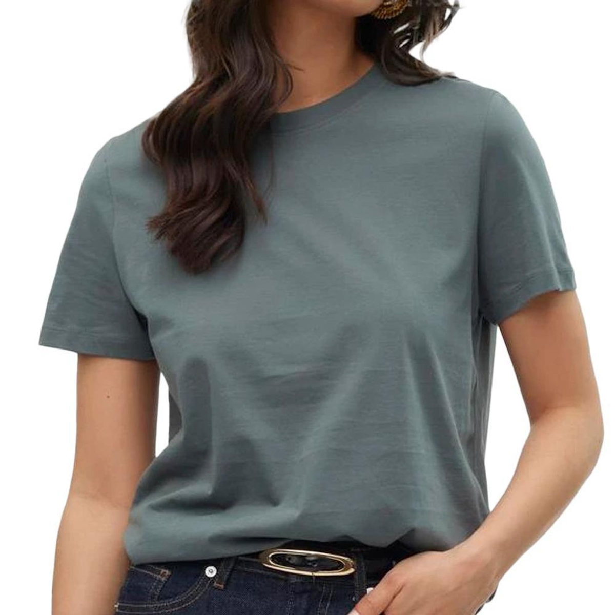 Vero Moda T-shirt Kaki Femme Vero Moda Paulina
