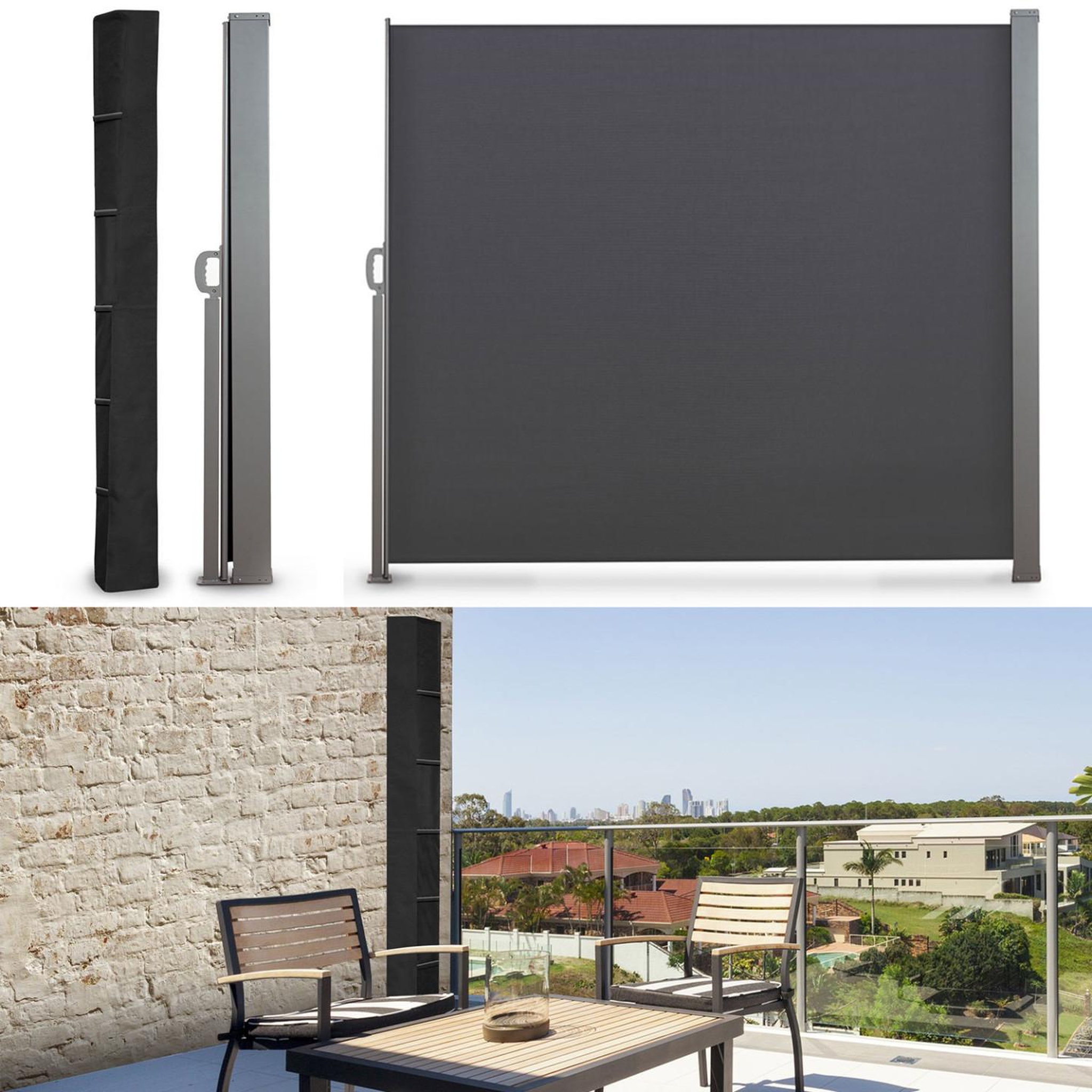 Voir la diapositive 4 : ID MARKET Housse de protection pour paravent extérieur h.200 cm