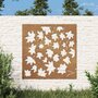 Voir la diapositive 1 : VIDAXL Decoration murale jardin 55x55 cm acier corten design feuille