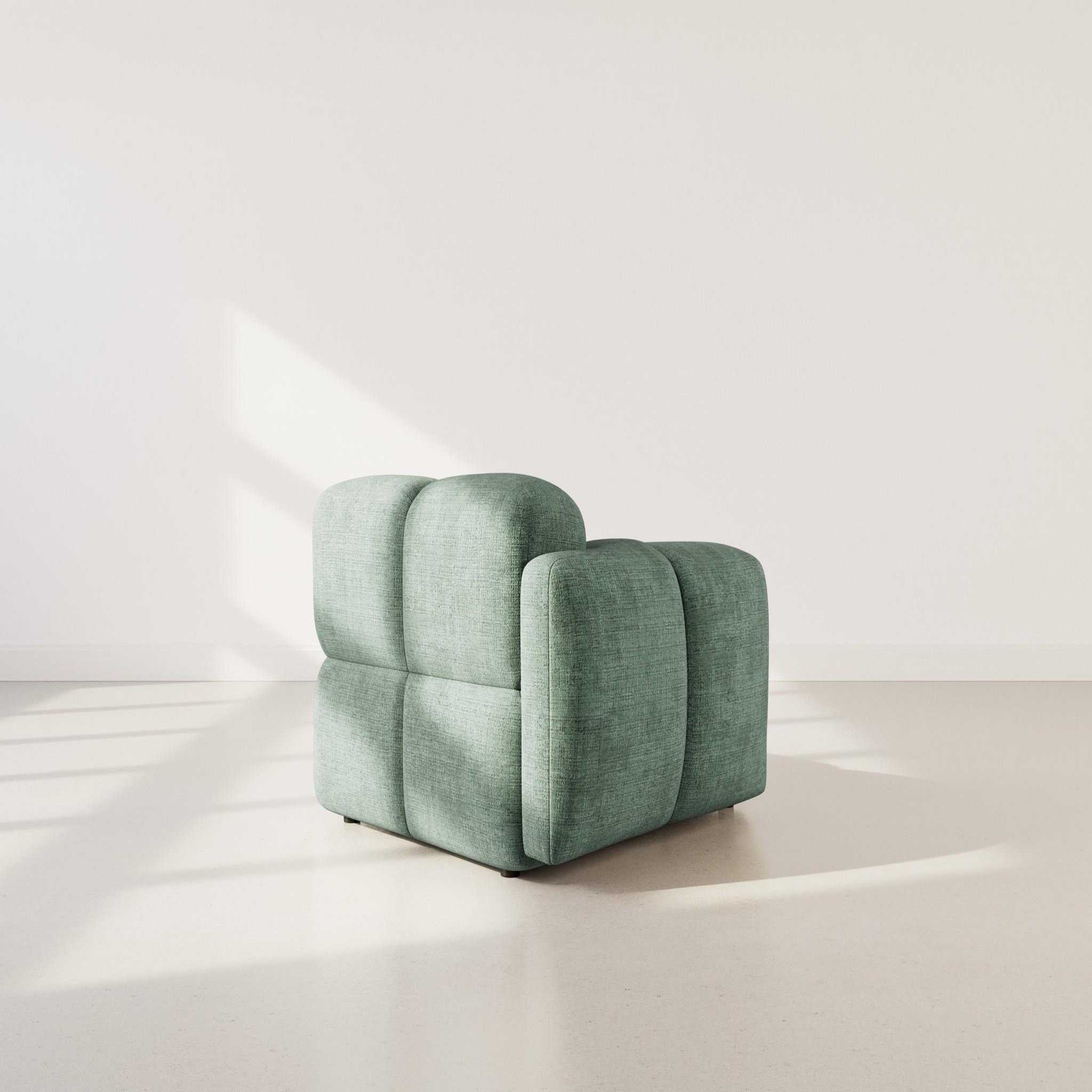 Voir la diapositive 5 : LISA DESIGN Grace - module d'assise gauche en velours texturé