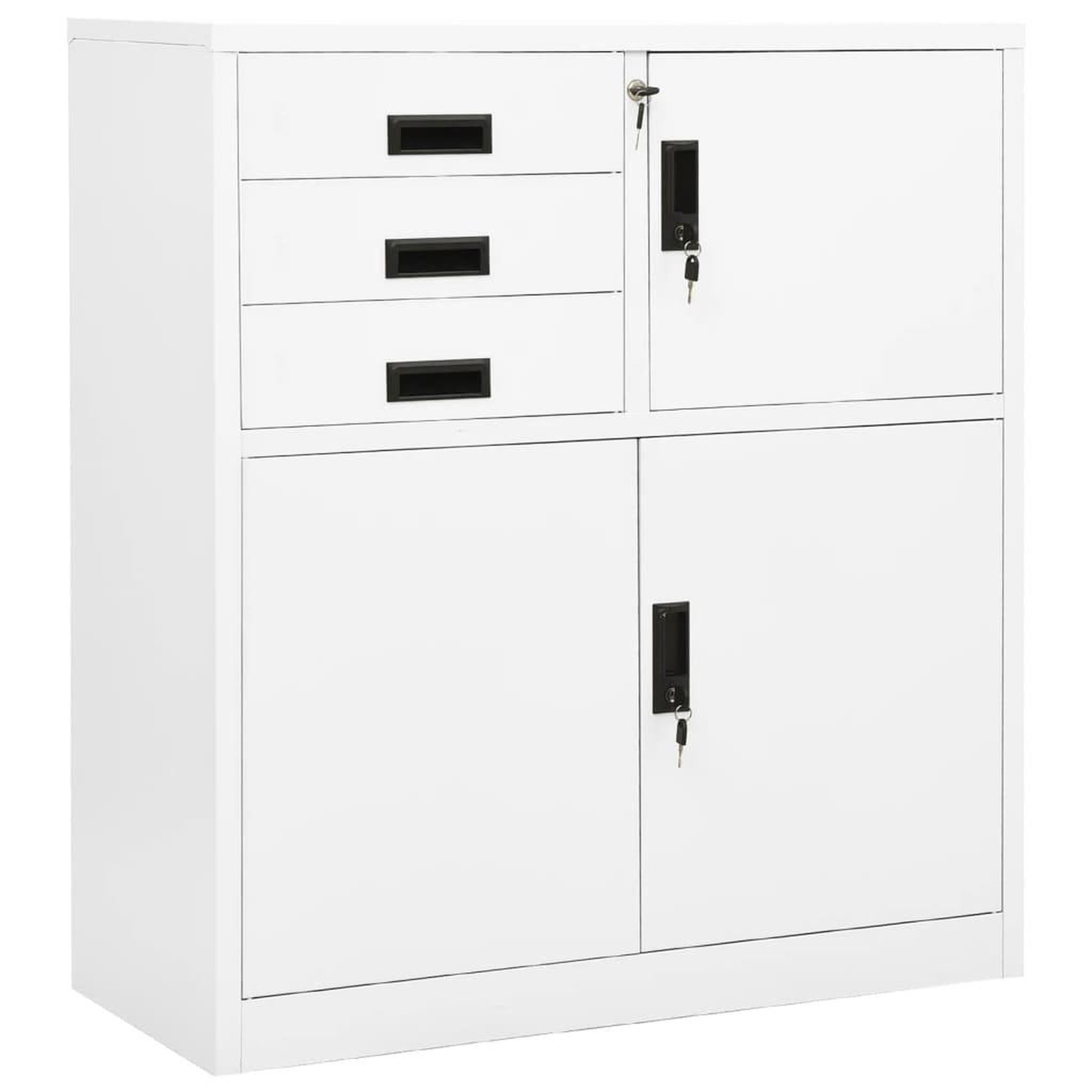 Voir la diapositive 1 : VIDAXL Armoire de bureau Blanc 90x40x102 cm Acier