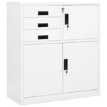 VIDAXL Armoire de bureau Blanc 90x40x102 cm Acier