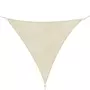 OUTSUNNY Voile d'ombrage triangulaire grande taille 3 x 3 x 3 m polyéthylène haute densité résistant aux UV coloris crème
