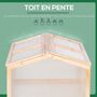 Voir la diapositive 5 : OUTSUNNY Mini serre de jardin serre à tomates dim. 102L x 71l x 53H cm double toit ouvrable 2 niveaux panneaux polycarbonate bois sapin pré-huilé