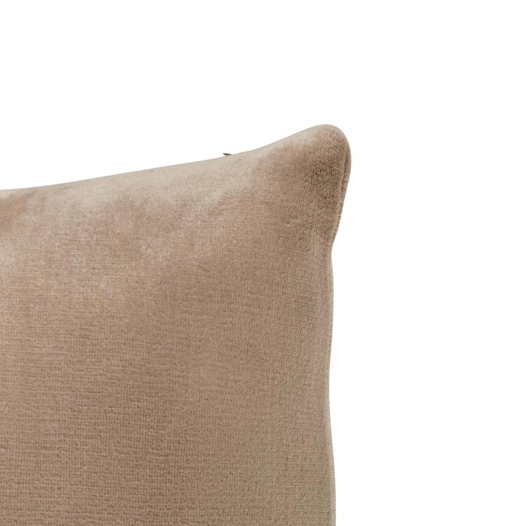 Voir la diapositive 3 : ATMOSPHERA Coussin en flanelle uni  ollis  38x38cm beige lin