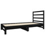 Voir la diapositive 4 : VIDAXL Lit coulissant sans matelas noir 2x(90x190) cm