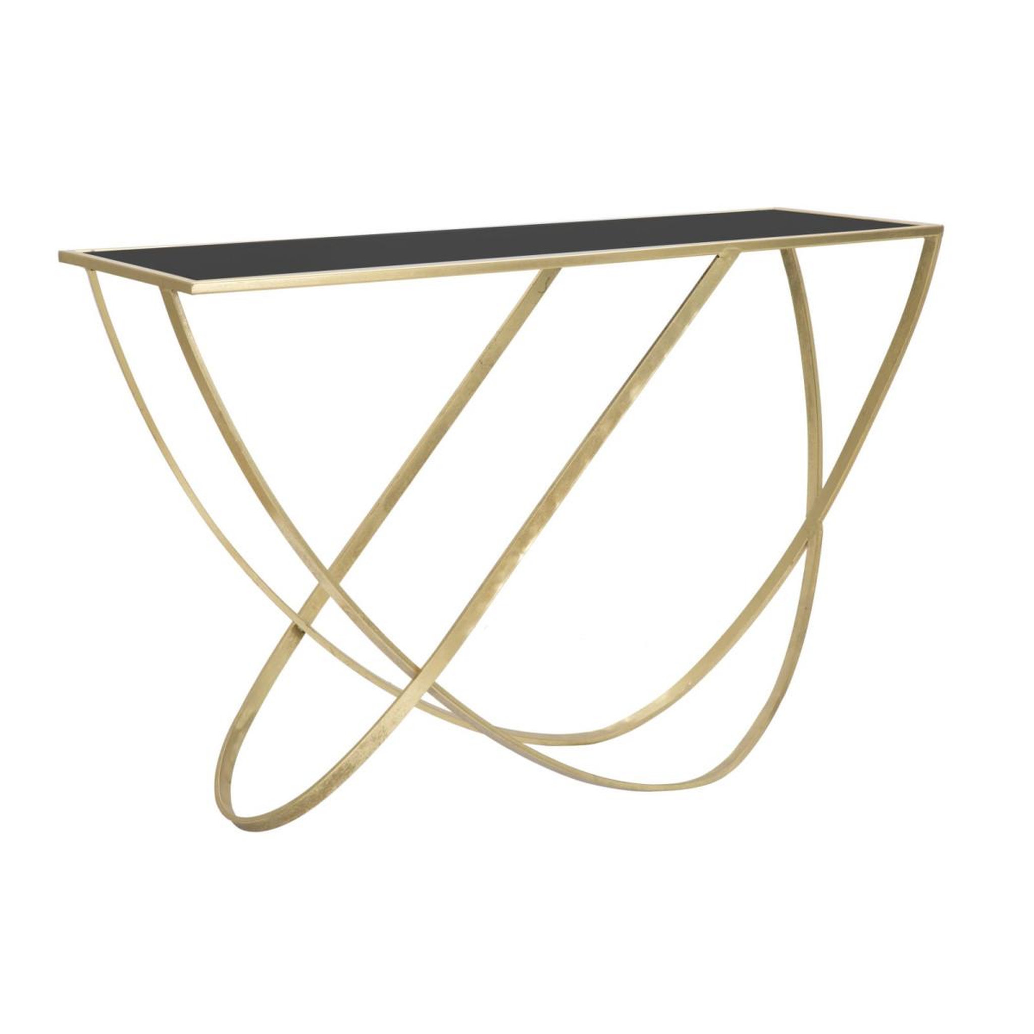 Voir la diapositive 4 : Paris Prix Console design  ring  120cm noir & or