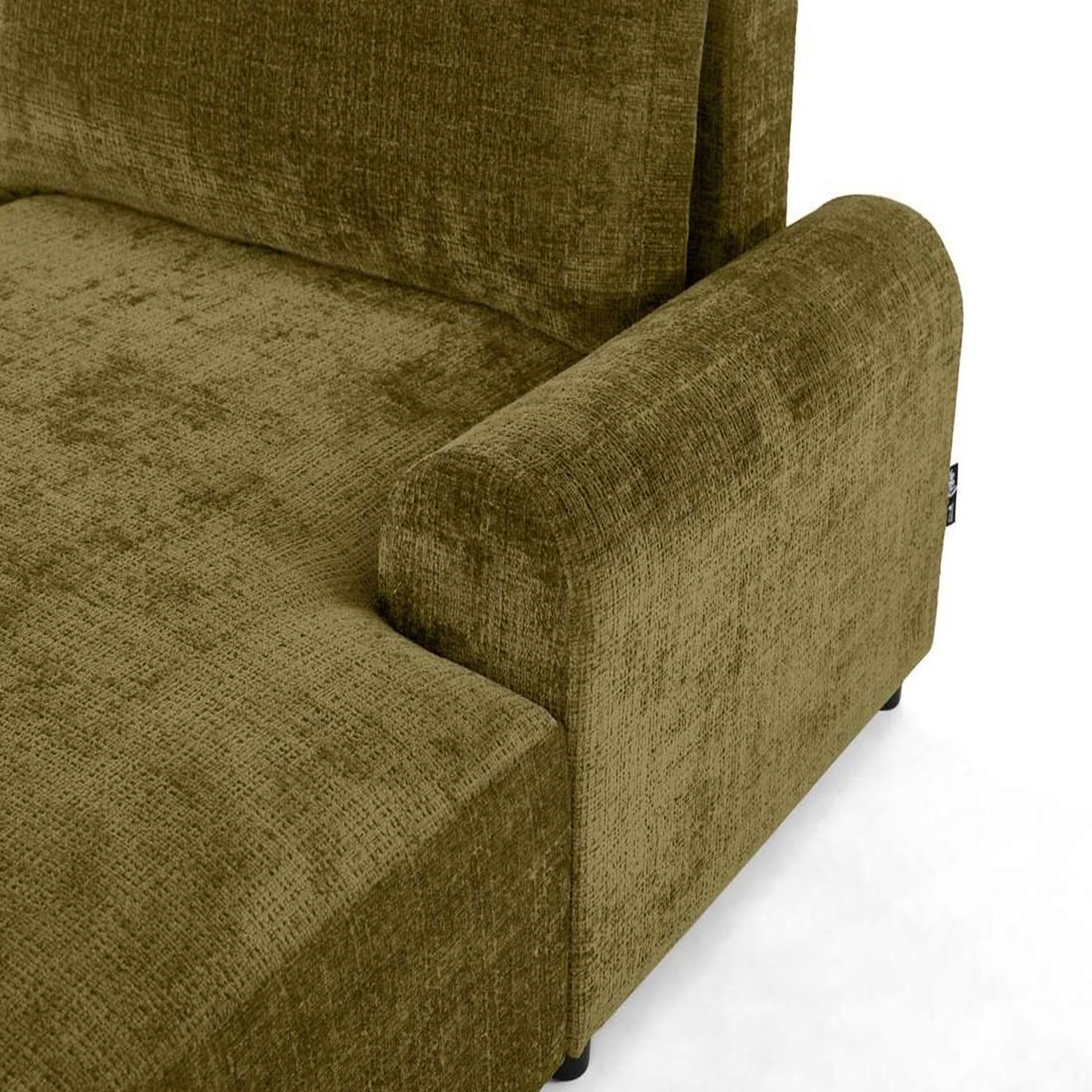Voir la diapositive 4 : BEST MOBILIER Nelly - canapé d'angle droit 4 places convertible avec coffre en velours texturé