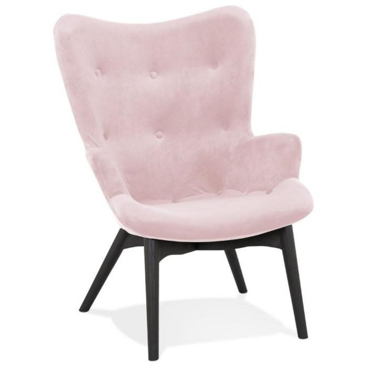 Paris Prix Fauteuil Design en Velours  Mapelo  93cm Rose