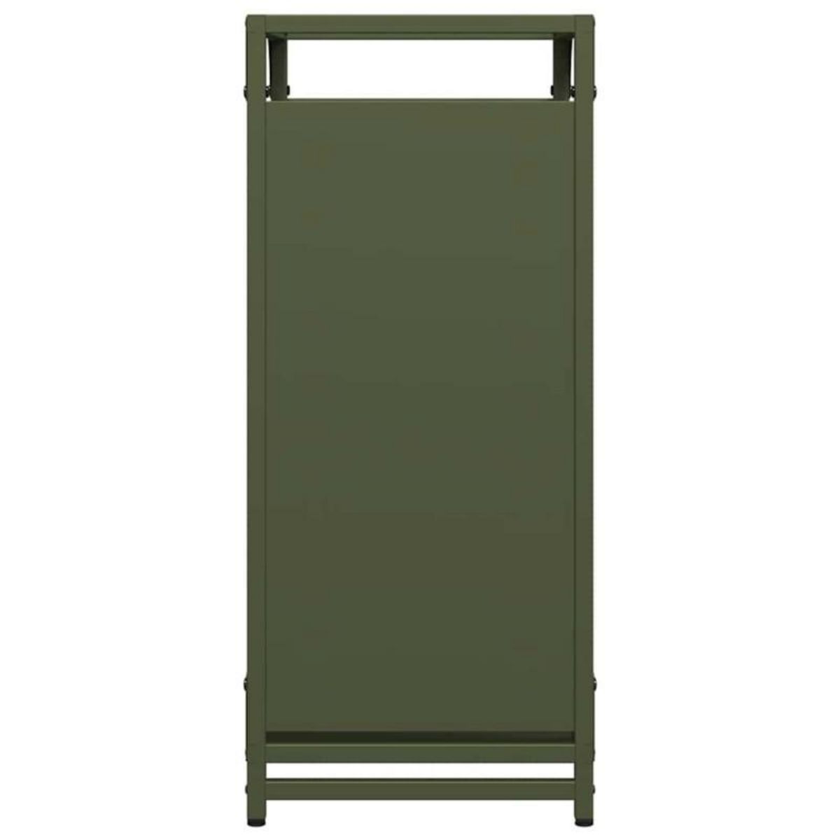VIDAXL Portant de bois chauffage vert olive 44x28x65 cm