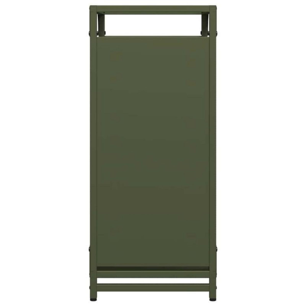 VIDAXL Portant de bois chauffage vert olive 44x28x65 cm