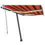Voir la diapositive 2 : VIDAXL Auvent manuel retractable avec LED 300x250 cm Orange et marron