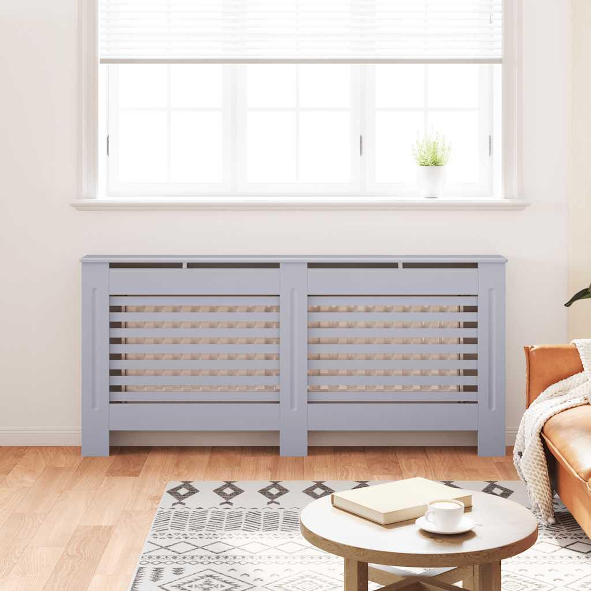 Voir la diapositive 3 : VIDAXL Cache-radiateur anthracite 172x19x81,5 cm MDF