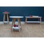 Voir la diapositive 4 : Paris Prix Table d'Appoint Design  Kensal  55cm Chêne & Blanc