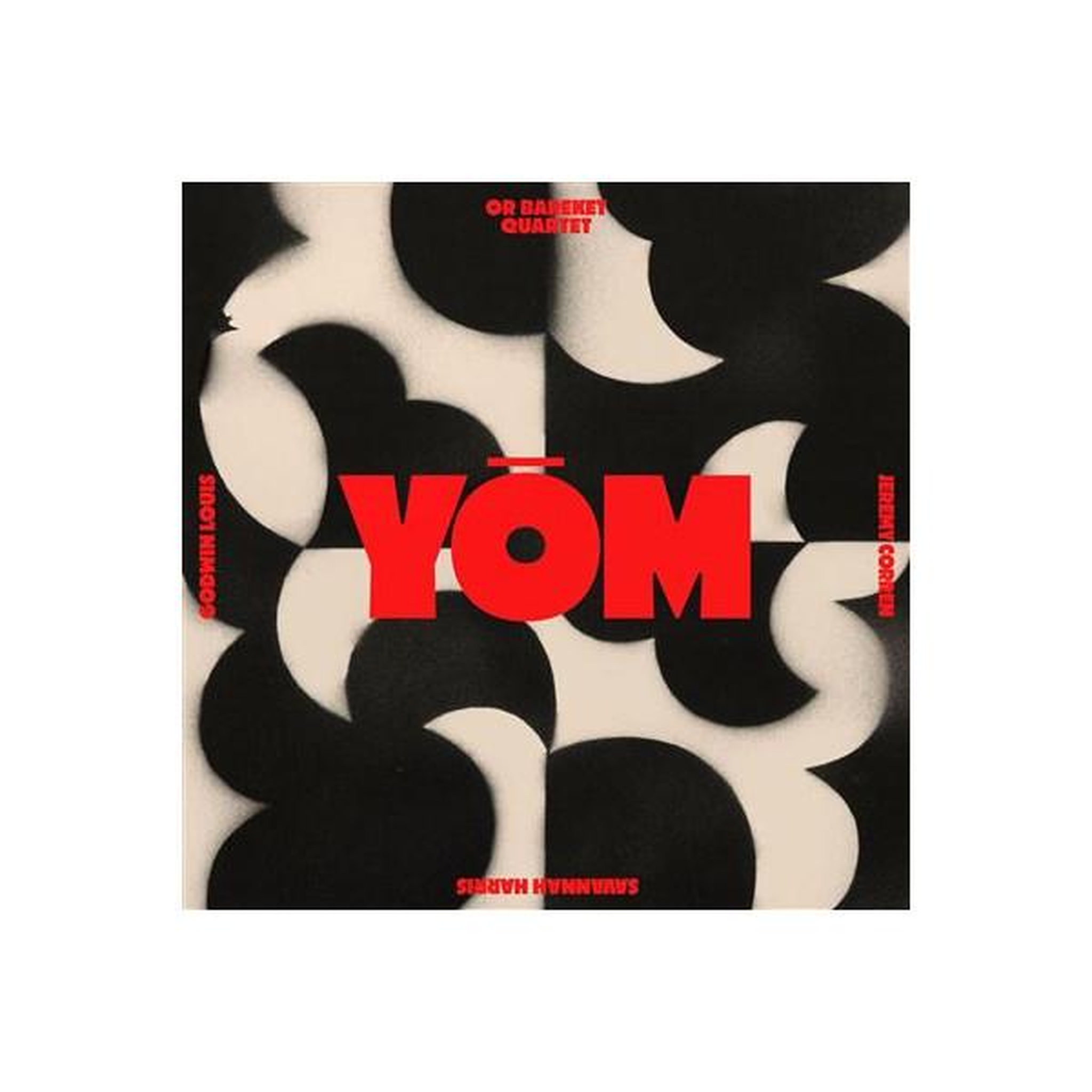 N/A Lp vinyle 33t jazz yom or bareket quartet, pochette typographique noir et rouge