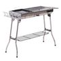 Voir la diapositive 1 : OUTSUNNY Outsunny Barbecue à charbon pliable portable BBQ grill sur pied avec étagères + grille + plaque cuisson dim. 104L x 33l x 70H cm acier inox.