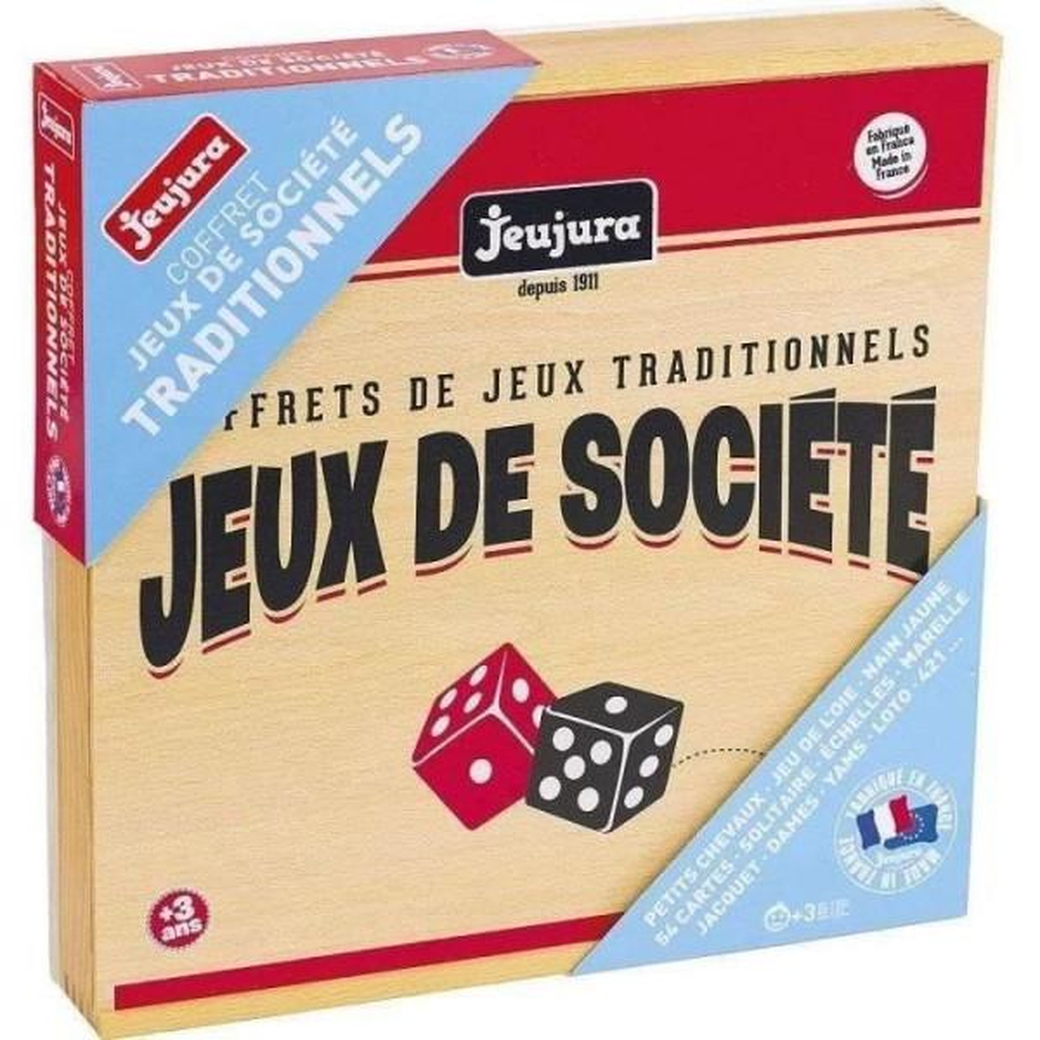 Voir la diapositive 3 : JEUJURA JEUJURA Coffret de Jeux de societe traditionnels - Coffret en bois