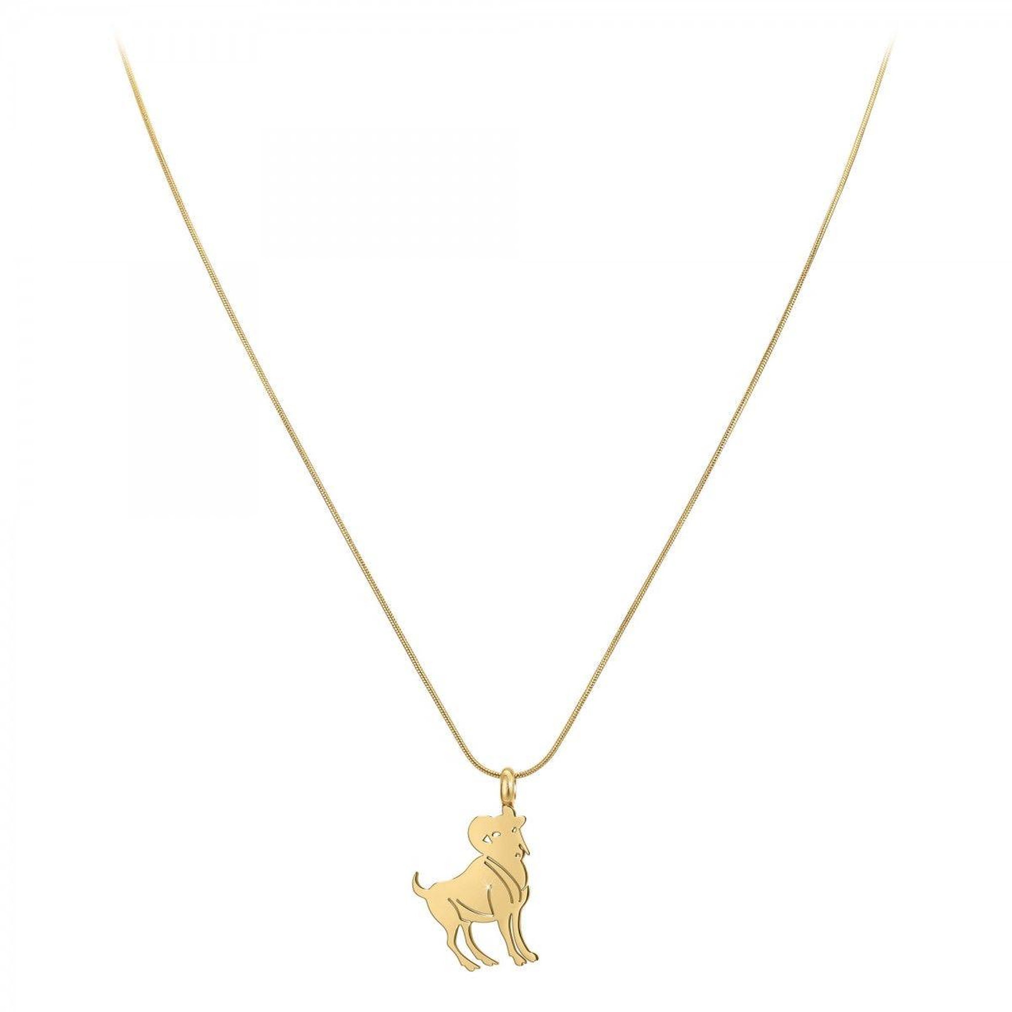 Voir la diapositive 3 : SC BOHEME Collier astrologie  Bélier  SC Bohème en Acier Finement doré
