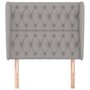 Voir la diapositive 3 : VIDAXL Tete de lit avec oreilles Gris clair 93x23x118/128 cm Tissu