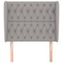 Voir la diapositive 3 : VIDAXL Tete de lit avec oreilles Gris clair 93x23x118/128 cm Tissu