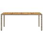 Voir la diapositive 4 : VIDAXL Table de jardin et dessus en bois d'acacia gris resine tressee