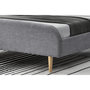 Voir la diapositive 4 : CONCEPT USINE Lit 140 x 190 cm en tissu gris clair SANDVIK