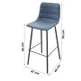 Voir la diapositive 3 : TOILINUX Lot de 2 Tabourets de bar design industriel Brooklyn
