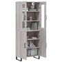 Voir la diapositive 3 : VIDAXL Buffet haut Sonoma gris 69,5x34x180 cm Bois d'ingenierie