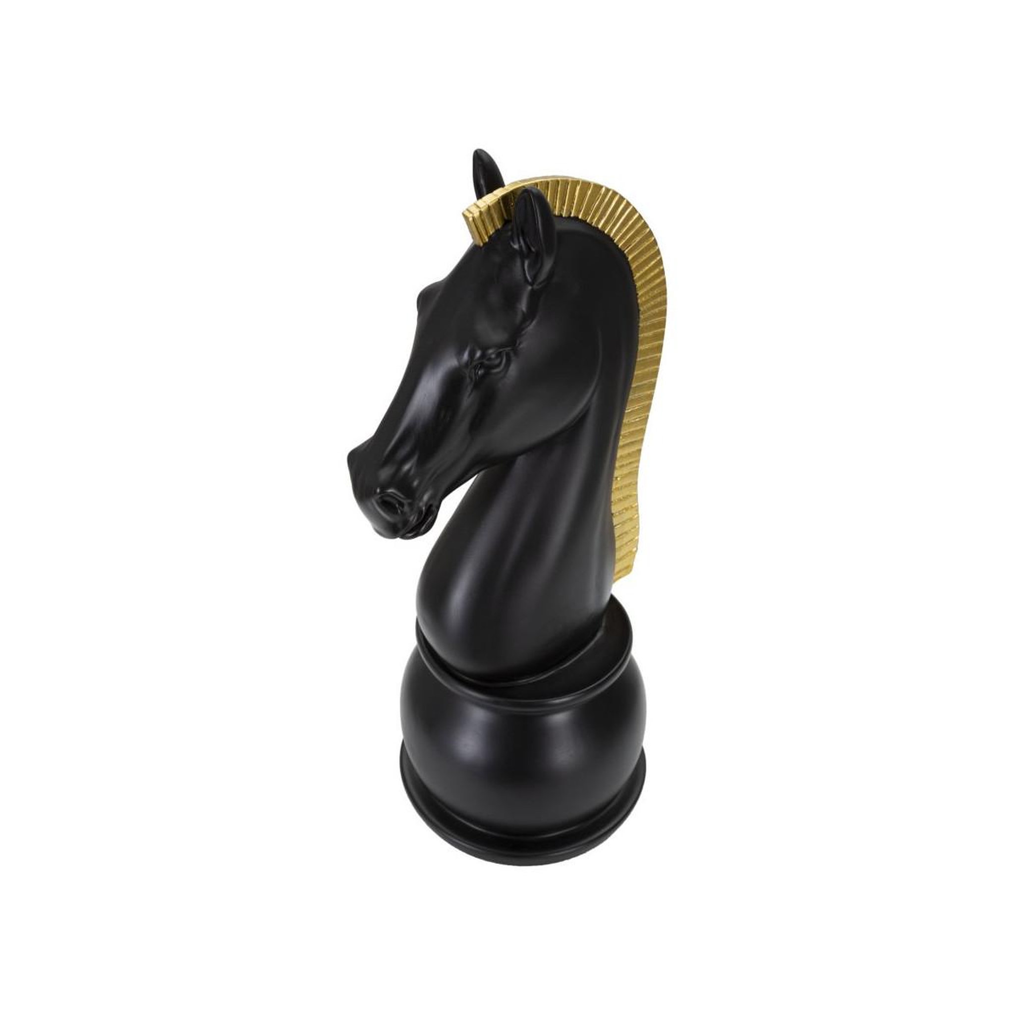 Voir la diapositive 4 : Paris Prix Pièce d'échec déco en résine  cavalier  50cm noir
