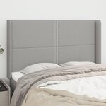 VIDAXL Tete de lit avec oreilles Gris clair 147x16x118/128 cm Tissu
