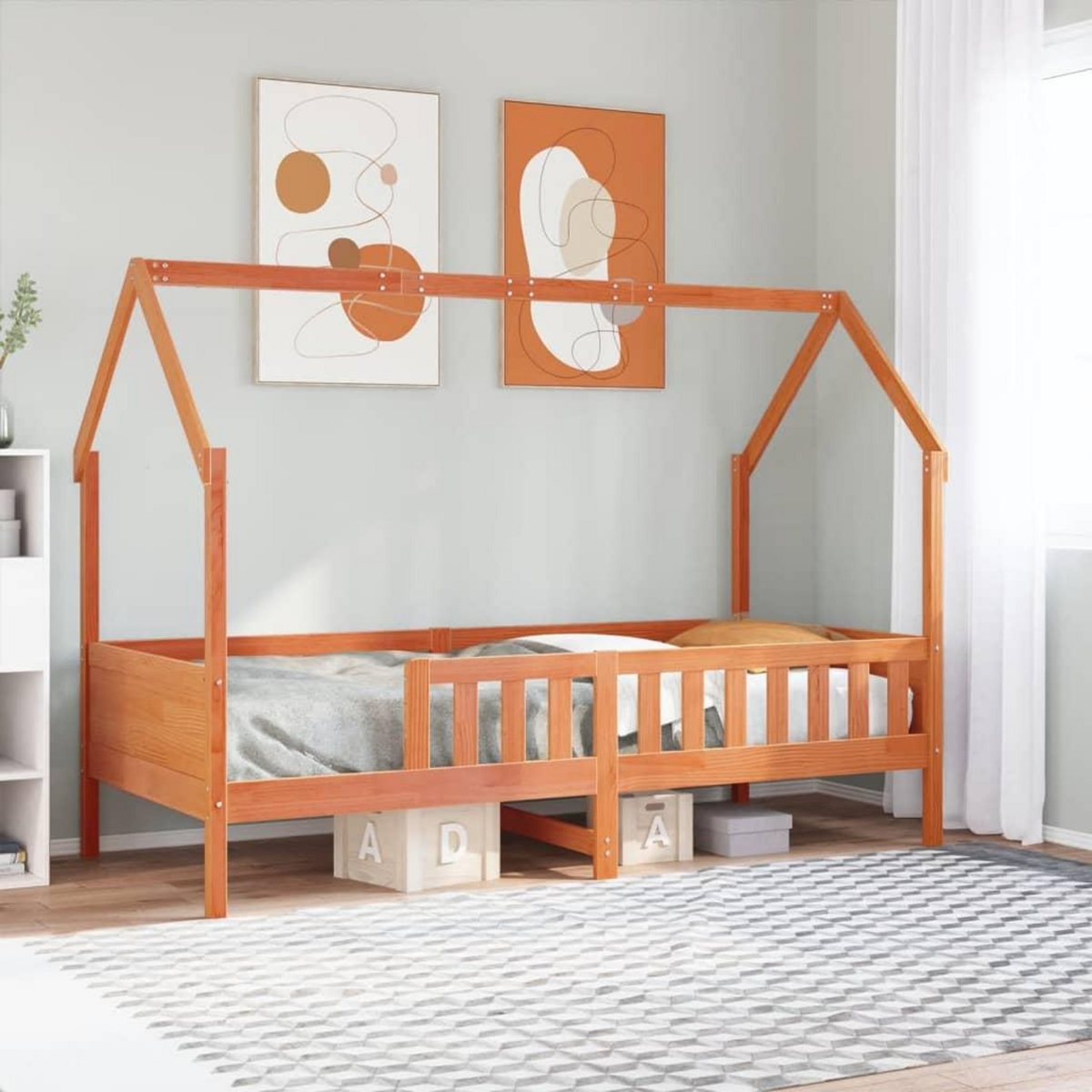 VIDAXL Cadre de lit d'enfants forme de maison sans matelas pin