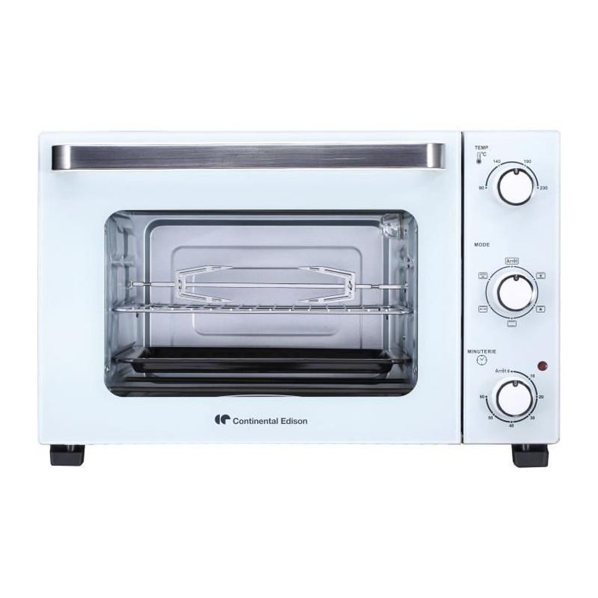 Voir la diapositive 1 : CONTINENTAL EDISON CONTINENTAL EDISON CEMF35W - Minifour electrique 35L blanc  - 1500W - Rotissoire, Convection naturelle