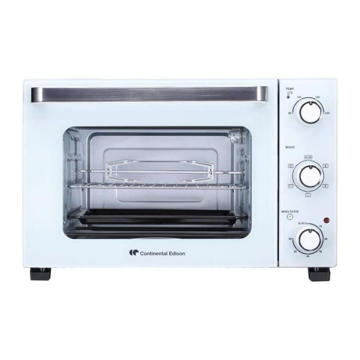 CONTINENTAL EDISON CONTINENTAL EDISON CEMF35W - Minifour electrique 35L blanc  - 1500W - Rotissoire, Convection naturelle