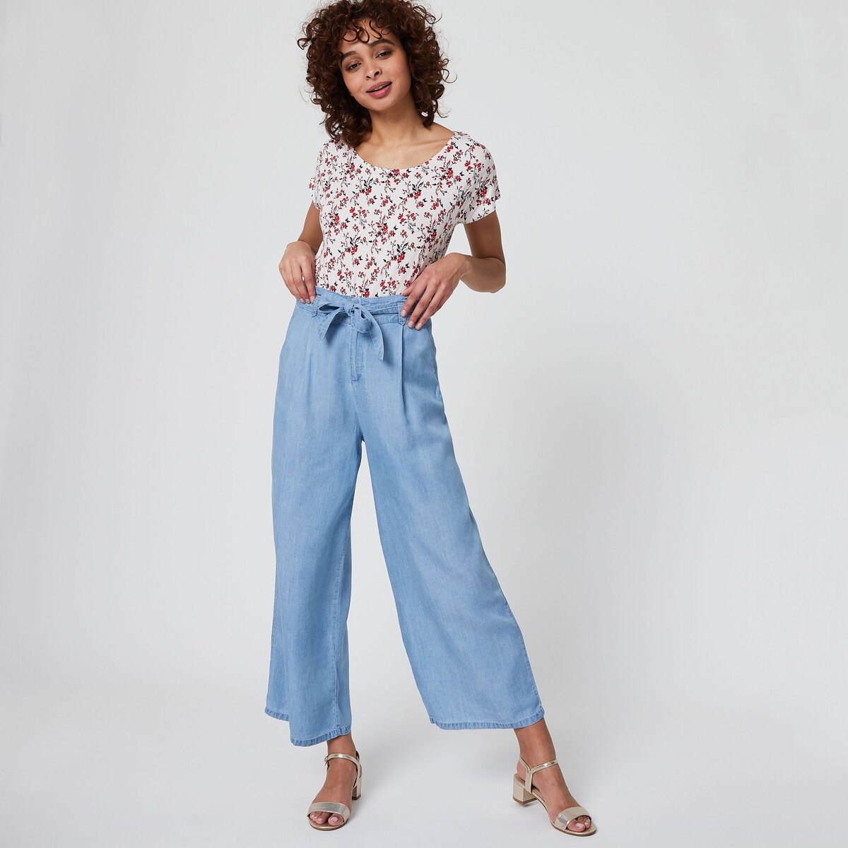 Pantalon évasé shop femme pas cher