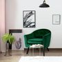 Voir la diapositive 5 : Paris Prix Fauteuil Scandinave Velours  Lopy  79cm Vert